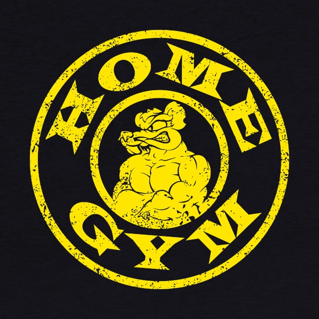 Home Gym (yellow print) by Home gym rats 